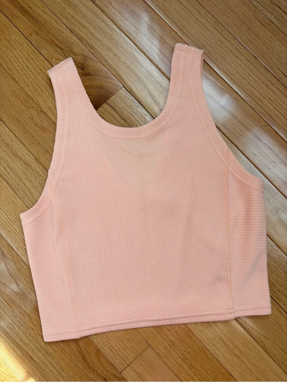 lululemon athletica Ribbed V-Neck Cropped Tank - Peach